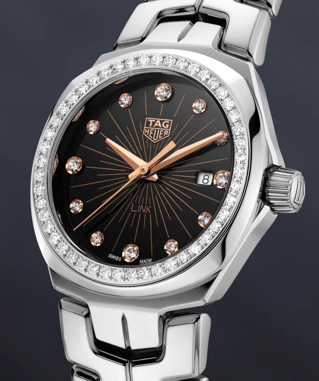 Swiss replica watches keep dazzling with diamonds on the dials.