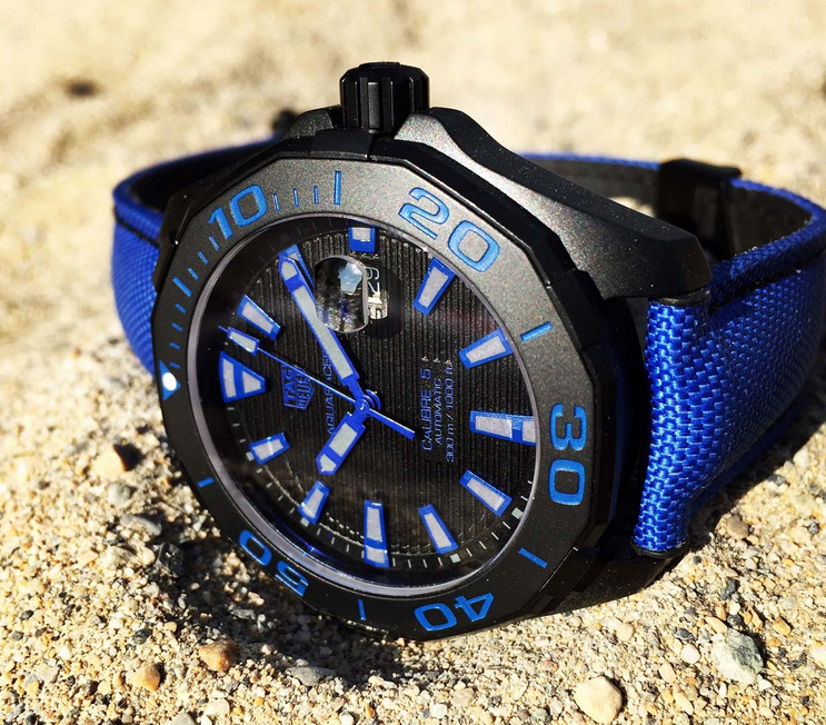 Blue Nylon Straps TAG Heuer Aquaracer 300M Copy Watches