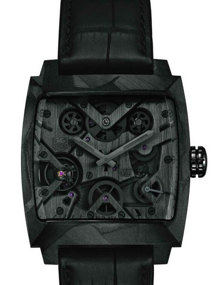 Solid Carbon Matrix Composite Cases TAG Heuer Monaco V4 Phantom Copy Watches