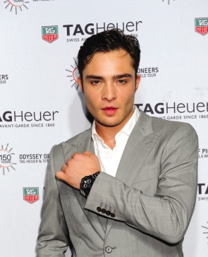 Ed Westwick Introduced Formal Black Dials TAG Heuer Carrera Fake Watches For Men
